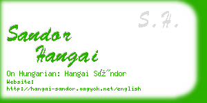 sandor hangai business card